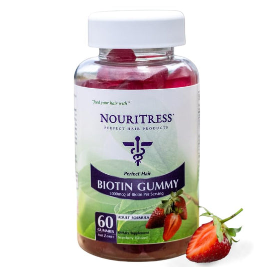 NouriTress gomitas de biotina sabor fresa 60 unidades