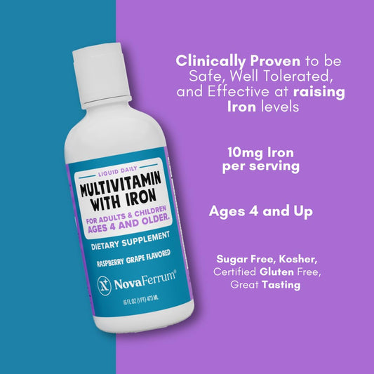 Multivitamínico NovaFerrum Yum seguro y efectivo para mayores de 4 años.