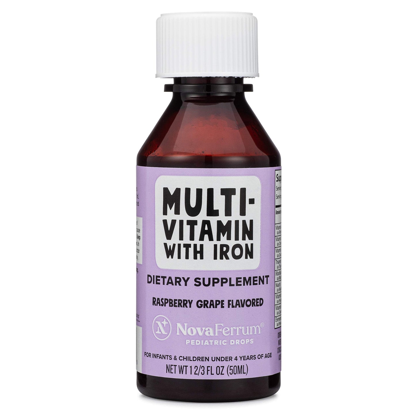Botella frente de NovaFerrum Multivitamina con hierro 50 ml