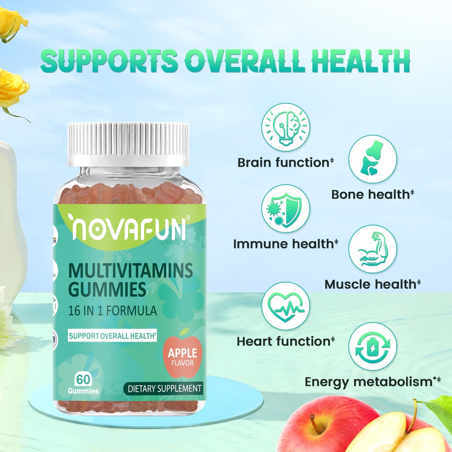 Gomitas Novafun para salud ósea y cardiaca