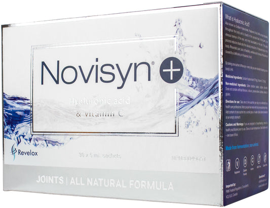 Frasco Novisyn+ con vitamina c suplemento salud