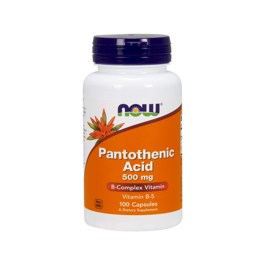 NOW Foods ácido pantoténico 500 mg paquete de 2 frascos
