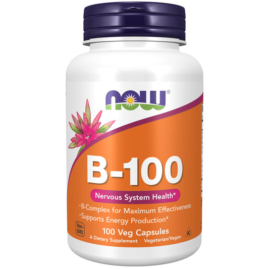 Now Foods B-100 cápsulas en envase