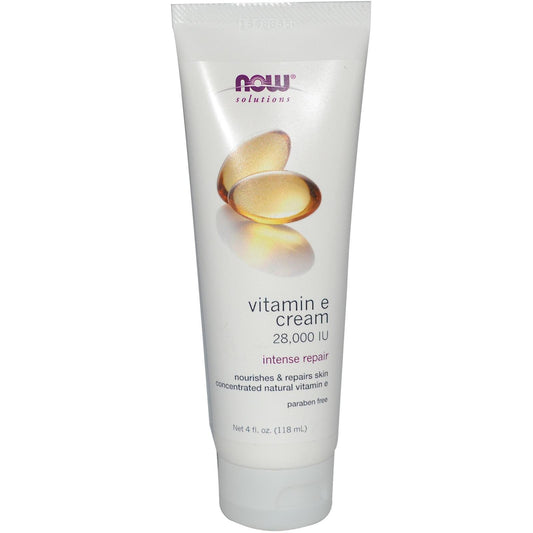 NOW Foods crema vitamina E hidratante para piel seca paquete 8