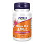 NOW Foods Mega D-3 MK-7 suplemento 60 cápsulas vegetales color blanco hueso