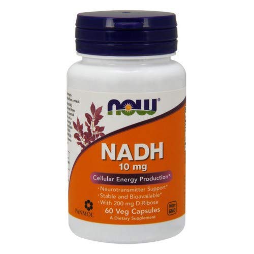 Now Foods NADH 10 mg 60 cápsulas vegetales paquete frontal