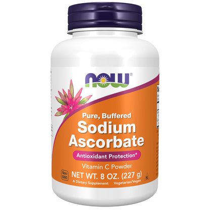 NOW Foods polvo ascorbato de sodio vitamina C 8 onzas