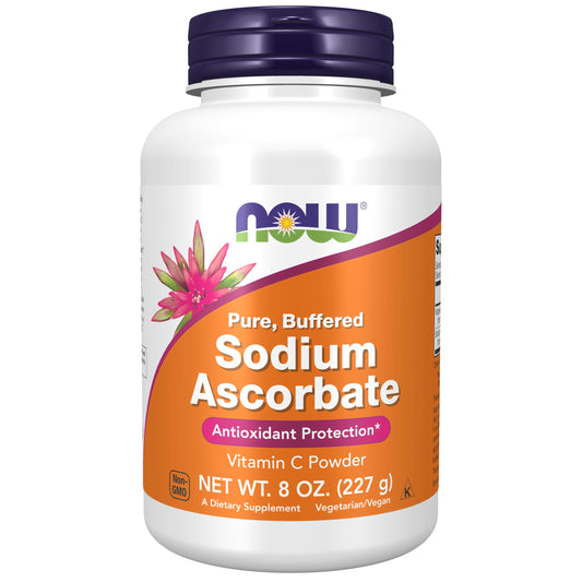 NOW Foods polvo ascorbato de sodio vitamina C 8 onzas