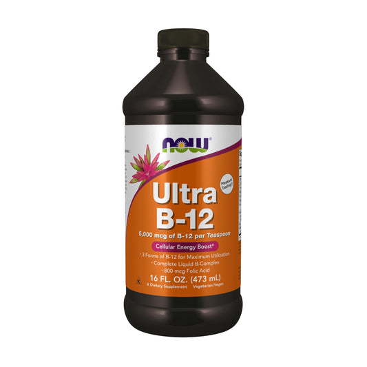 NOW Foods Ultra B-12 líquido suplemento frasco 16 onzas
