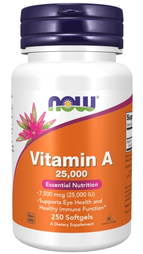 Now Foods Vitamina A cápsulas blandas 25000 UI aceite hígado pescado