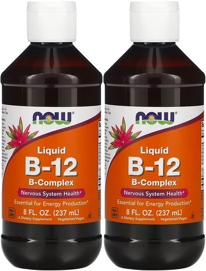Now Foods vitamina B-12 líquida 8oz suplemento vegano