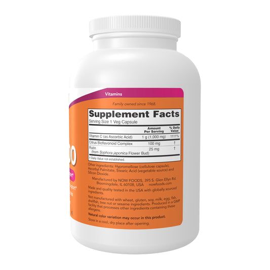 NOW Foods vitamina c 1000 mg suplemento antioxidante
