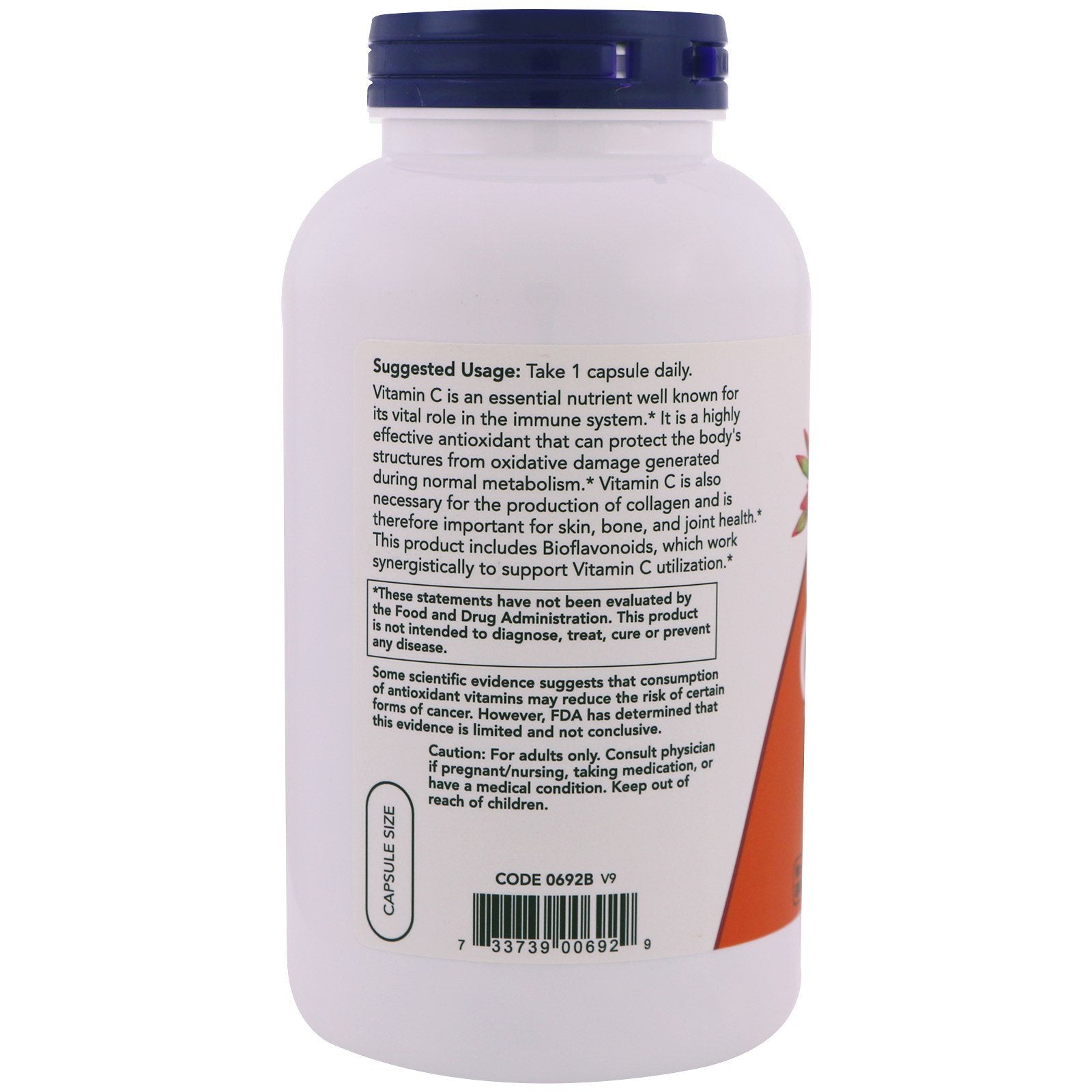 Now Foods vitamina c cápsulas antioxidante e inmunidad