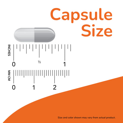 Cápsulas vegetales de NOW GABA 500 mg en mano