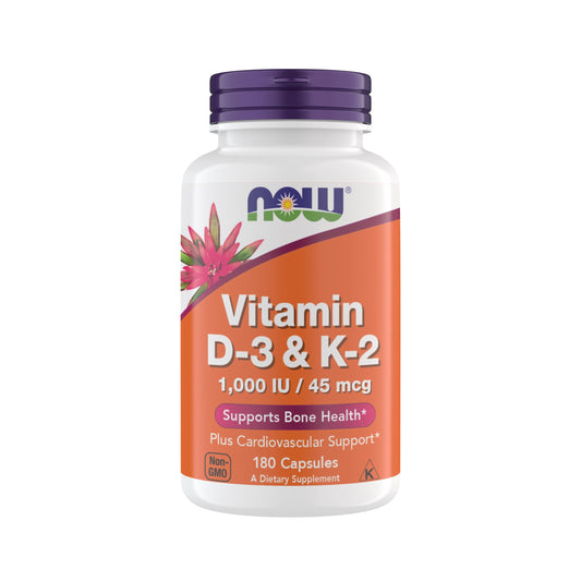 Now Supplements vitamina D3 K2 180 cápsulas veganas
