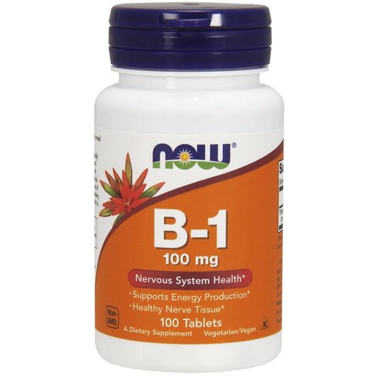NOW vitamina b1 100mg paquete cuatro tabletas