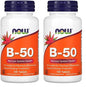 NOW vitamina B-50 100 tabletas envases doble