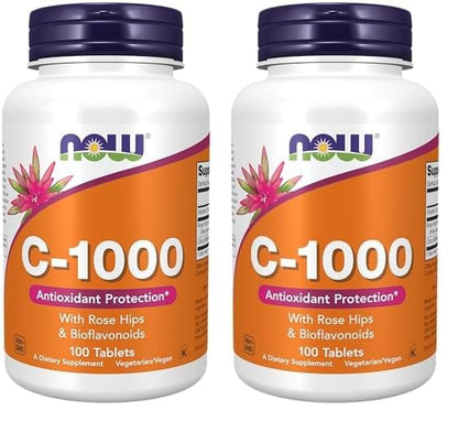 NOW vitamina C 1000 mg con rosa mosqueta y bioflavonoides