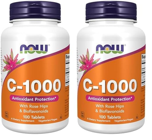NOW vitamina C 1000 mg con rosa mosqueta y bioflavonoides