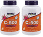 NOW Vitamina C-500 pastillas masticables sabor naranja