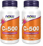 NOW vitamina c 500 tabletas vista frontal