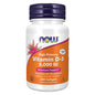 NOW Vitamina D-3 5000 UI 240 softgels con llavero nutricional