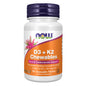 Envase de NOW Suplementos Vitamina D3 y K2 90 tabletas masticables