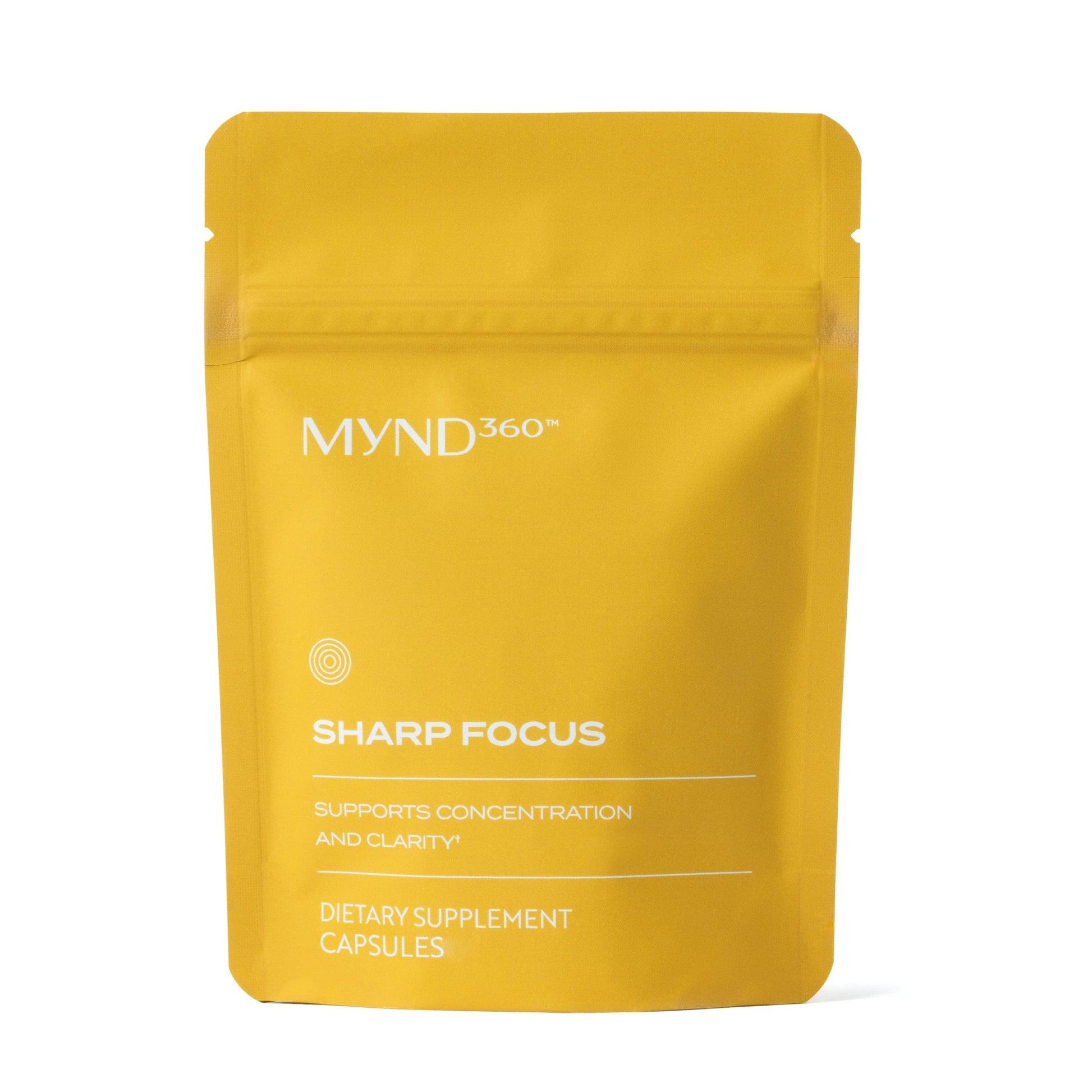 Nu Skin MYND360 Sharp Focus suplemento foco memoria 60 cápsulas