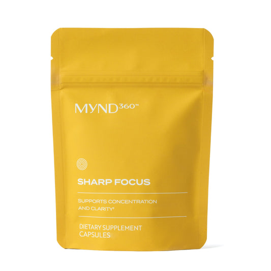Nu Skin MYND360 Sharp Focus suplemento foco memoria 60 cápsulas