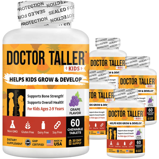 NuBest Doctor Taller multivitaminas para niños 60 tabletas sabor uva