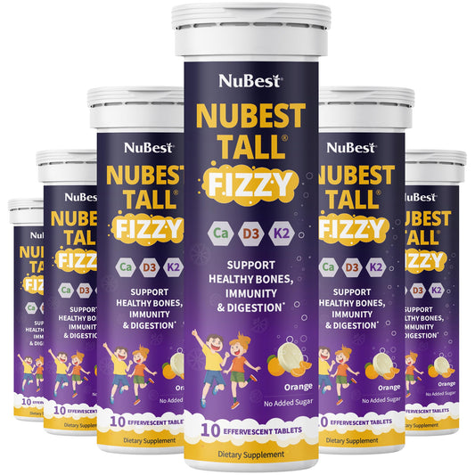 NuBest Tall Fizzy multivitaminas efervescentes naranja