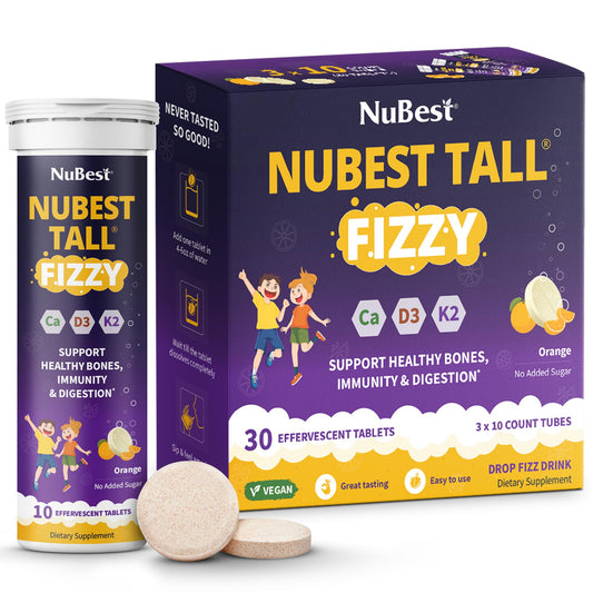 NuBest Tall Fizzy multivitamínico efervescente naranja 30 tabletas