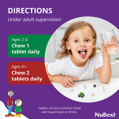 Envase NuBest Tall Kids vitaminas para niños de 2 a 9 años