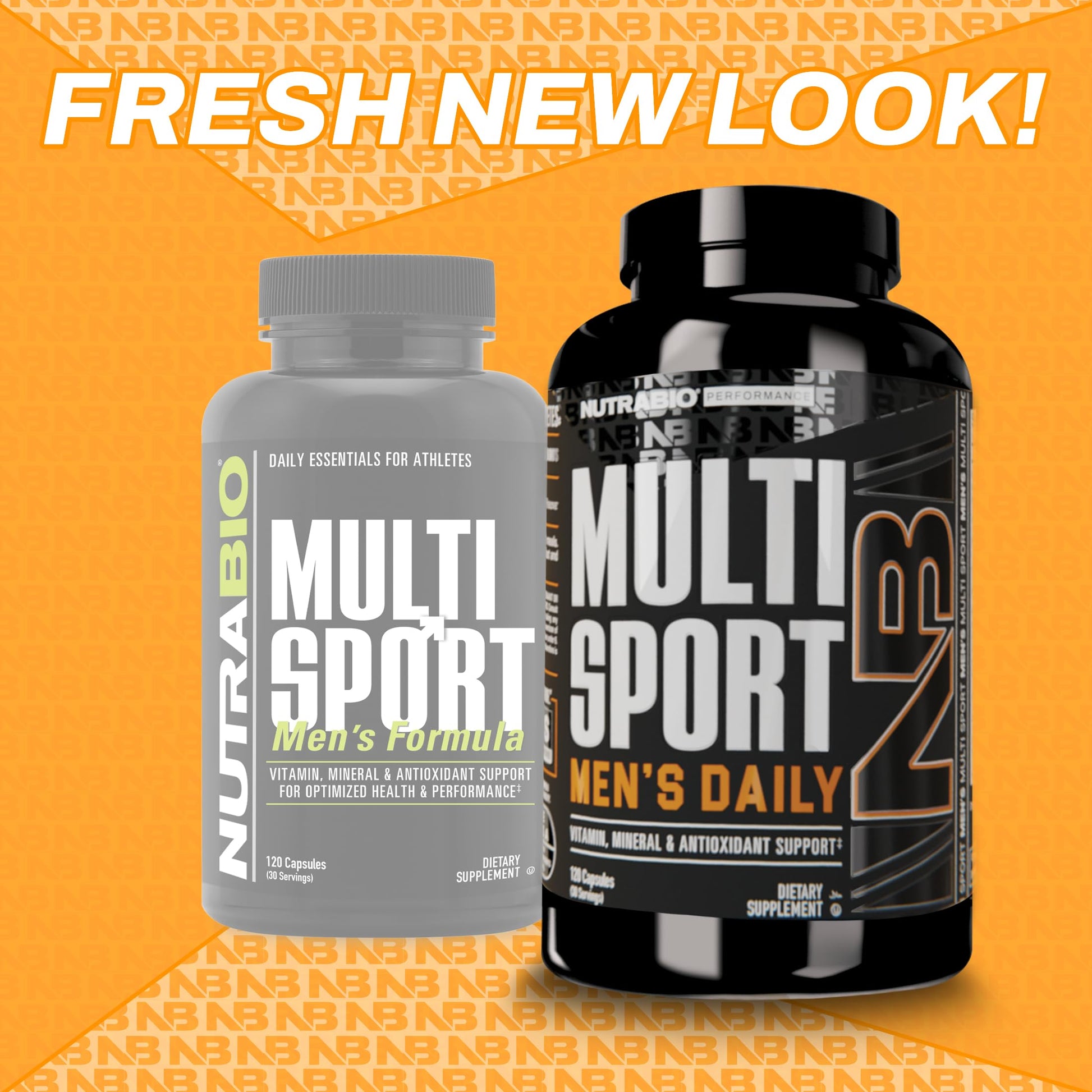 Nueva imagen del NutraBio Multisport para Hombres.