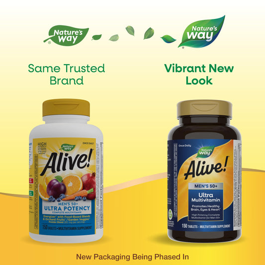 Comparación de nuevo y antiguo empaque de multivitamínico