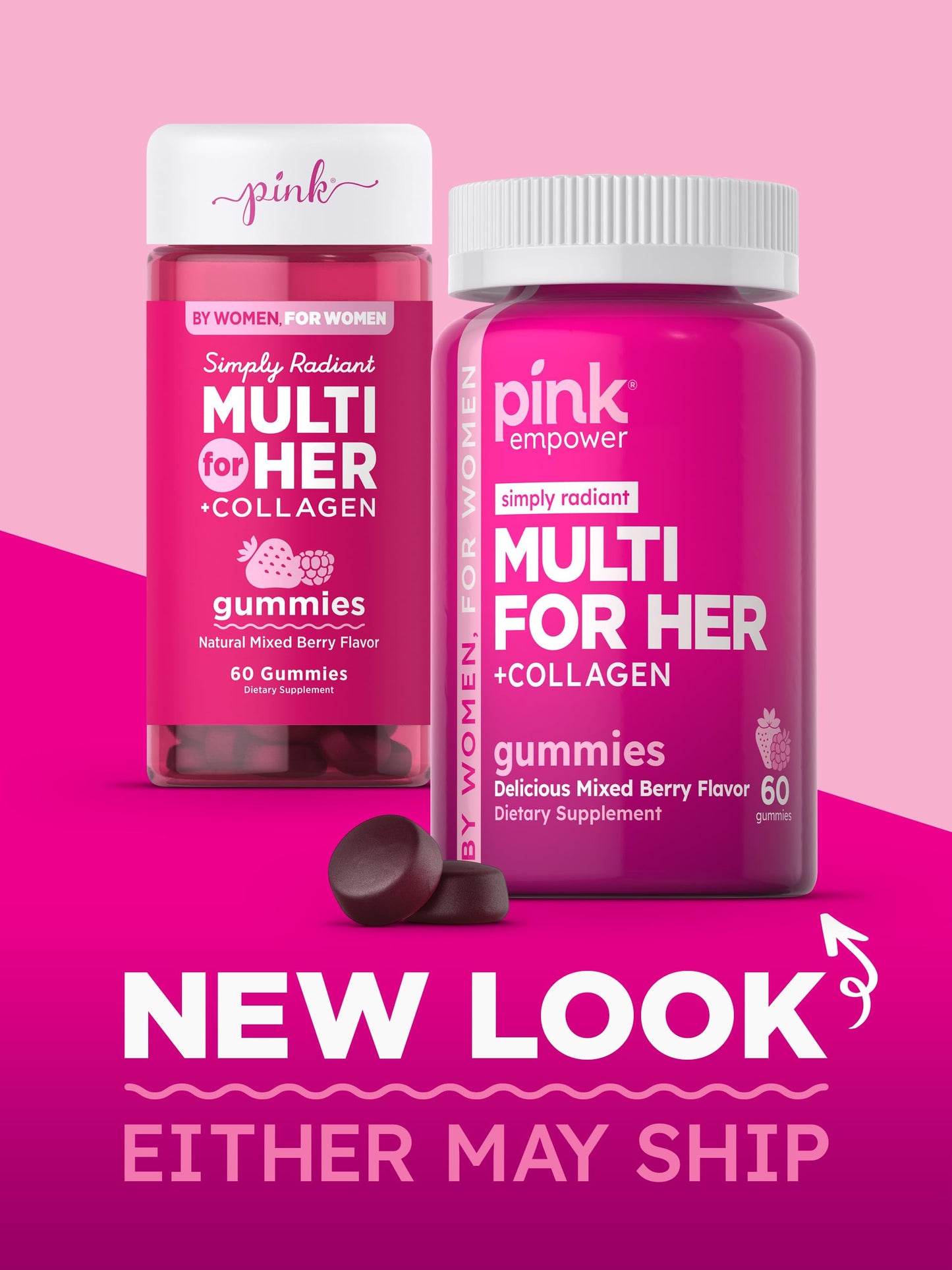 Nuevo diseño gomitas PINK multivitaminas mujer