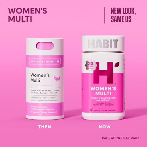 Nuevo diseño de empaque para multivitamínico femenino Habit.