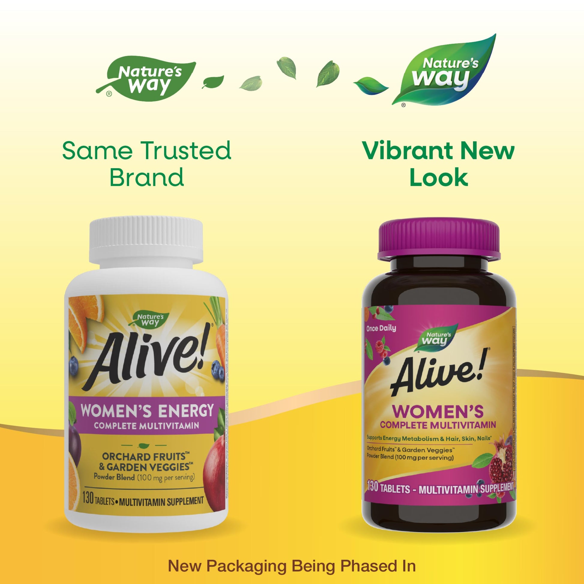 Nuevo diseño de empaque de Nature's Way Alive