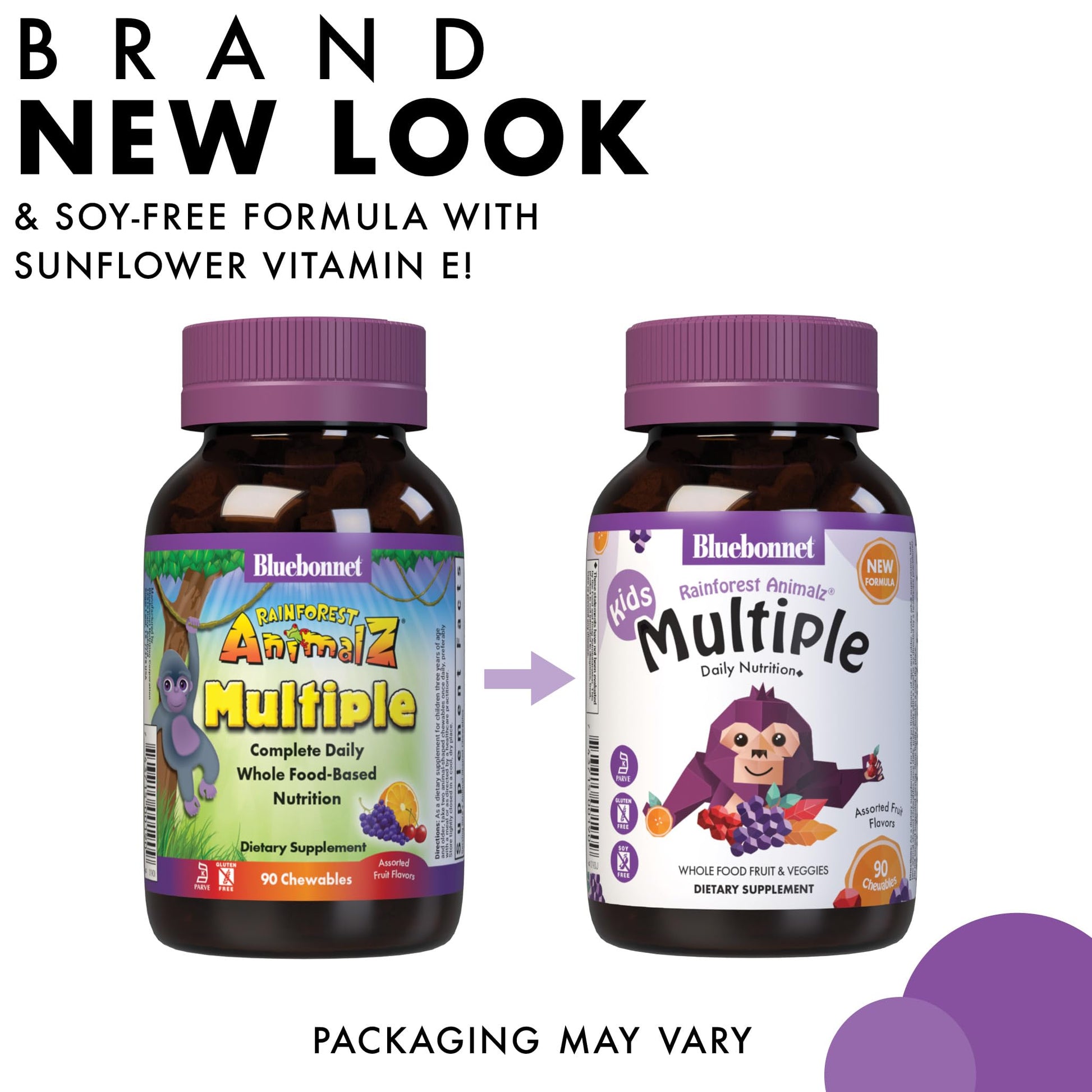 Nuevo envase de multivitaminas Bluebonnet niños