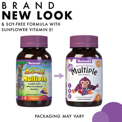 Nuevo envase de multivitaminas Bluebonnet niños