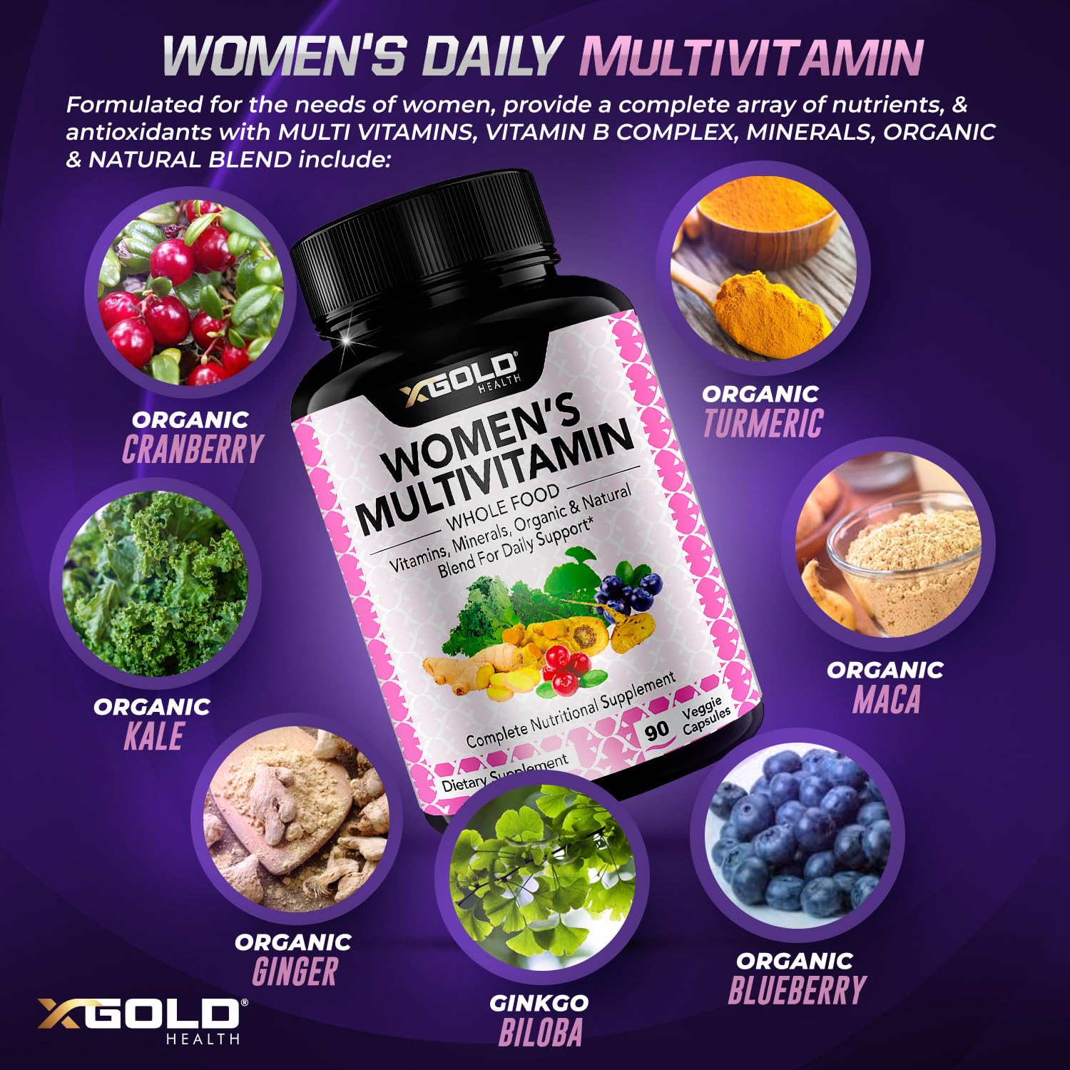 Nuevo etiquetado del multivitamínico vegano para mujeres