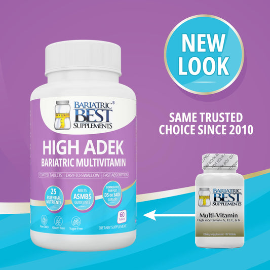 Nuevo look del multivitamínico High ADEK de Bariatric Best