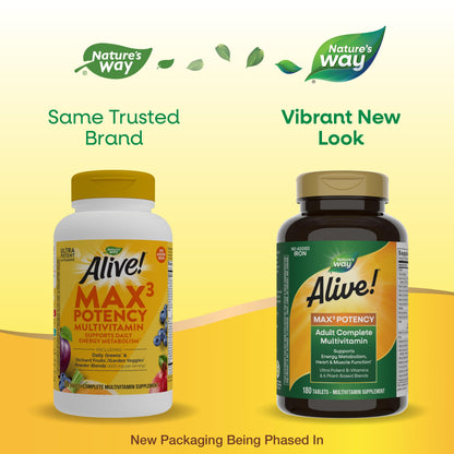 Nuevas versiones de envase de Nature's Way Alive!