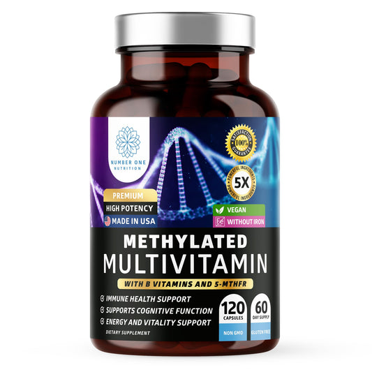 Number One Nutrition multivitaminas metiladas 120 cápsulas