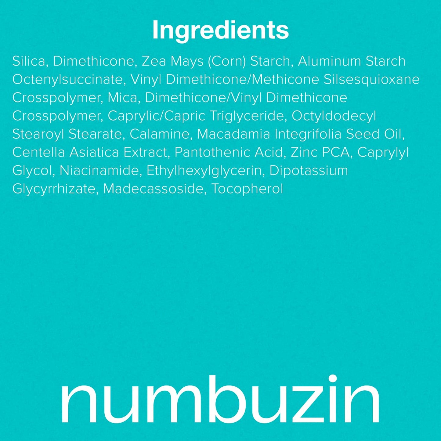Numbuzin polvo amigable con poros para uso seguro diario