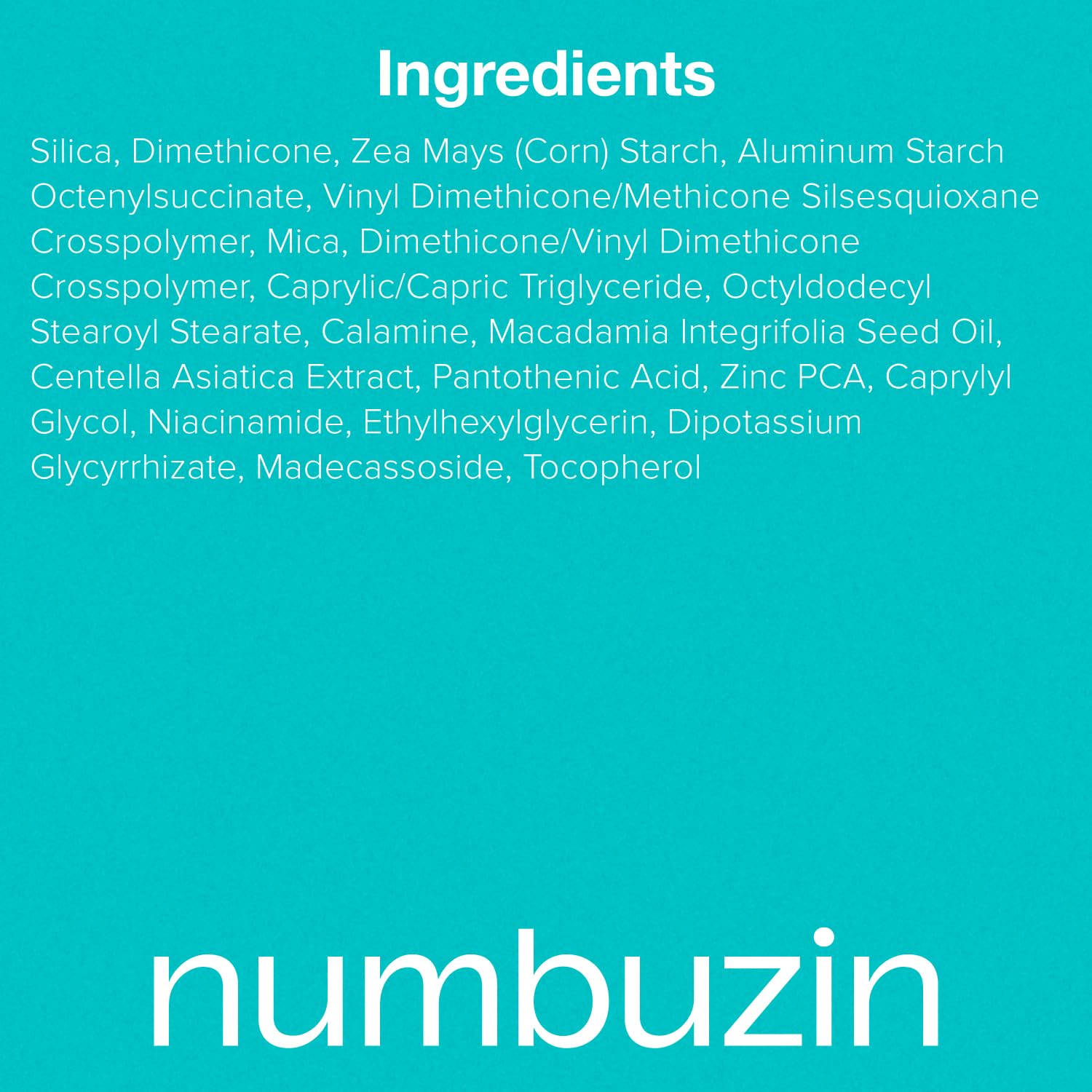 Numbuzin polvo amigable con poros para uso seguro diario