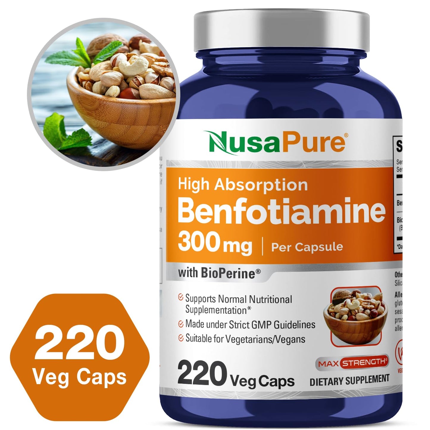 Envase NusaPure Benfotiamina vista superior