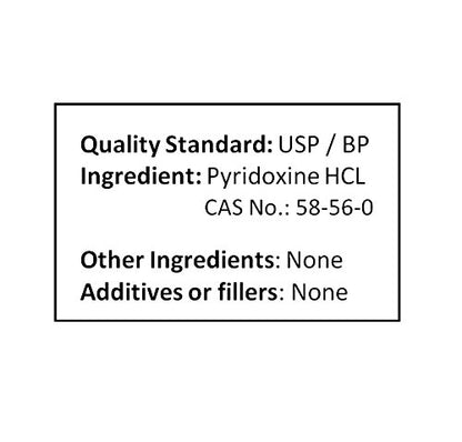 NuSci piridoxina HCl vitamina B6 polvo sin aditivos