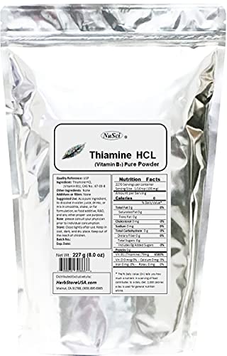 NuSci vitamina B1 polvo puro paquete frontal