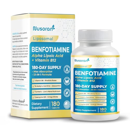 NUSORAN Ultra Benfotiamina 13 en 1 suplemento cápsulas 180 unidades